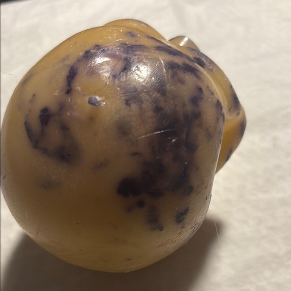 Cream and Purple Candle Holder with Distinctive Accents - Picture 15 of 16